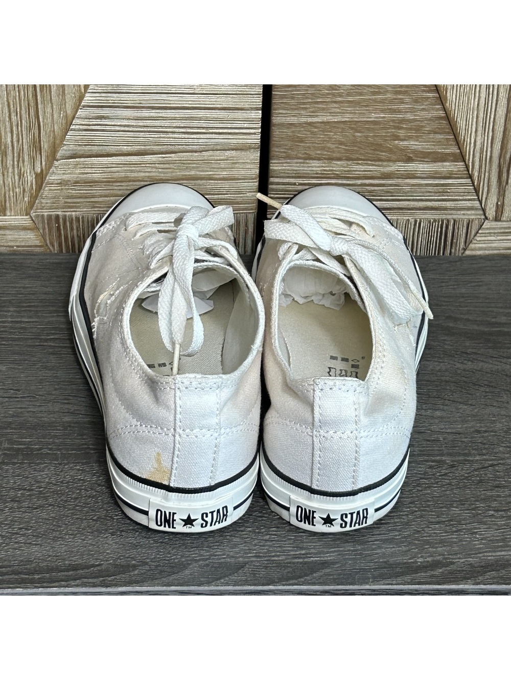 Converse One Star Low-Top White Canvas Sneakers Size Women 9 / Men 7 Streetwear - Picture 3 of 8